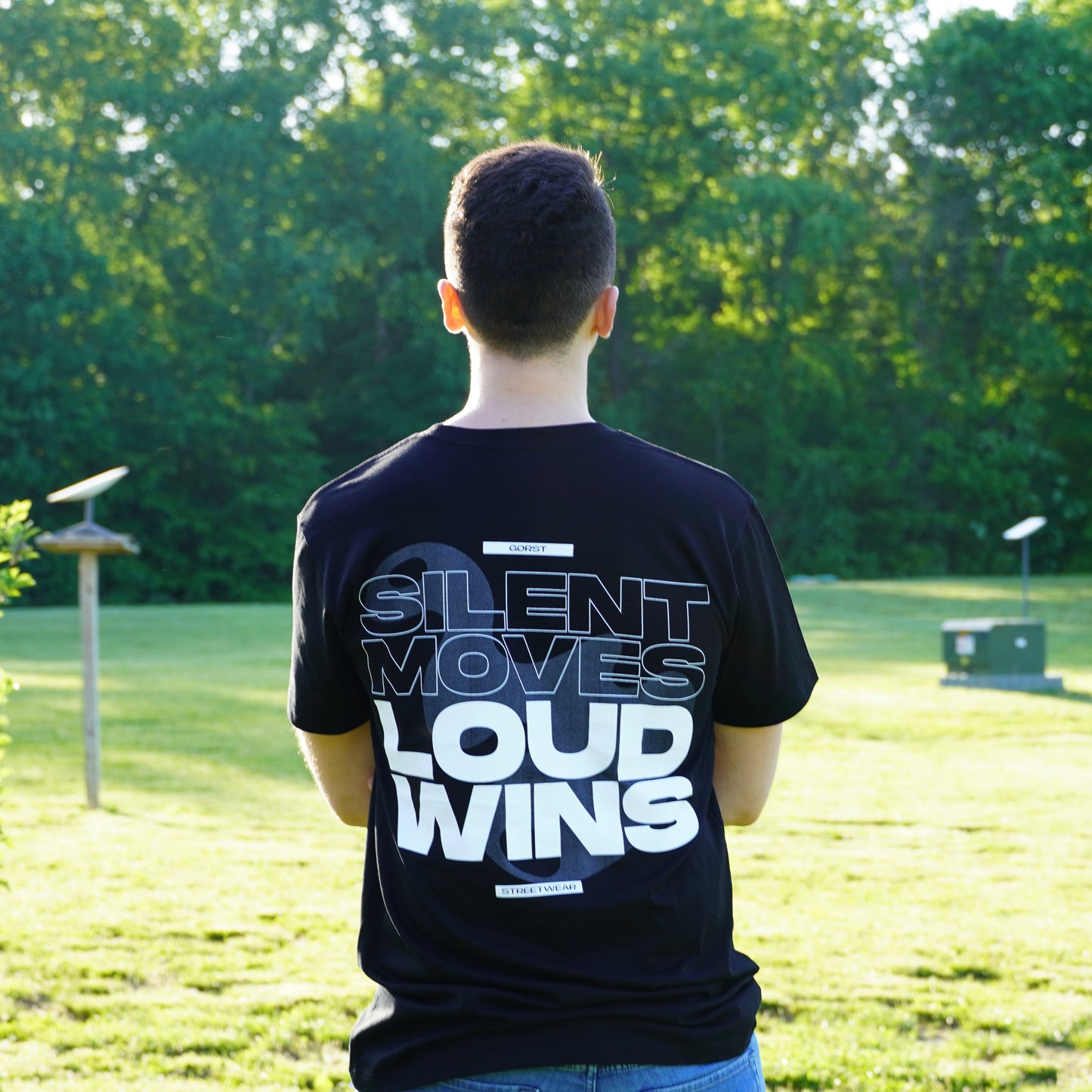 Silent Moves Loud Wins Black Tee