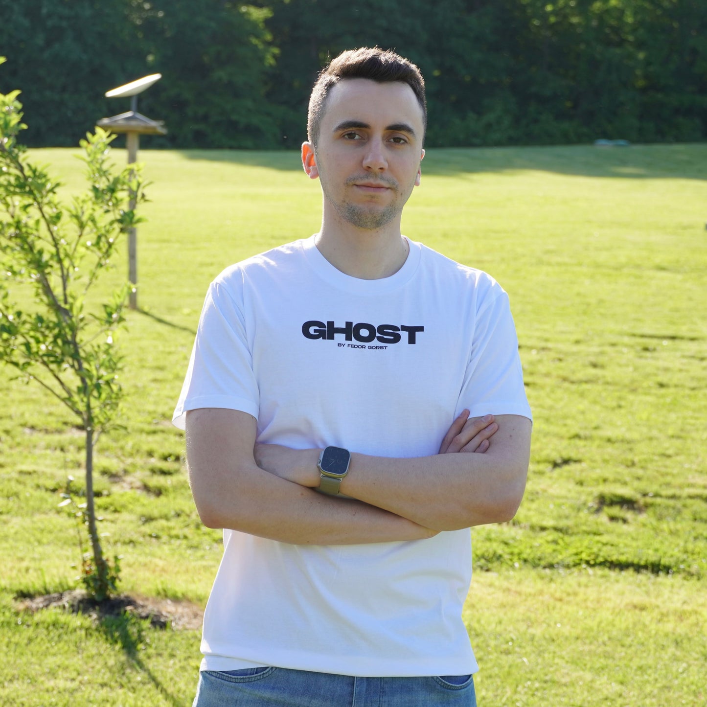 GHOST Silent Moves White Tee