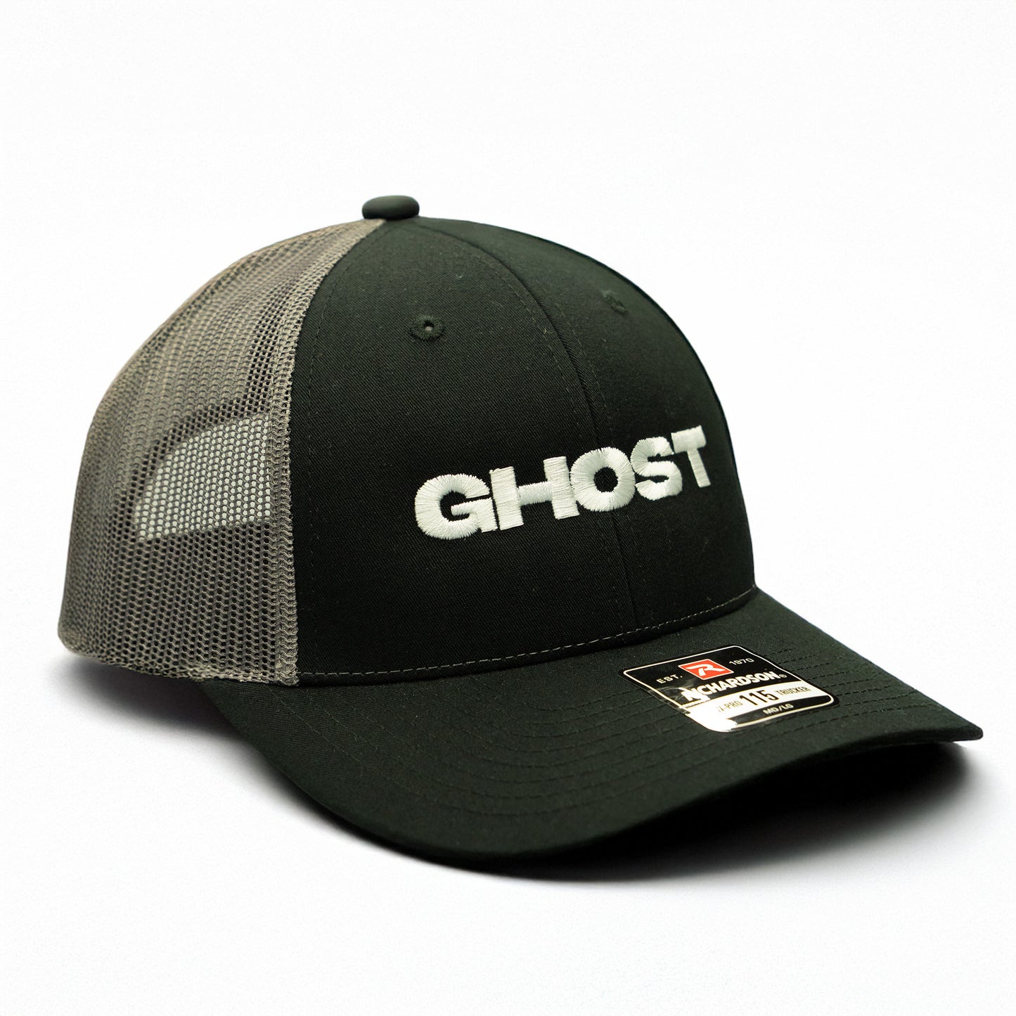 Black & Grey Ghost Trucker Hat