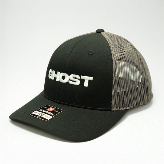 Black & Grey Ghost Trucker Hat