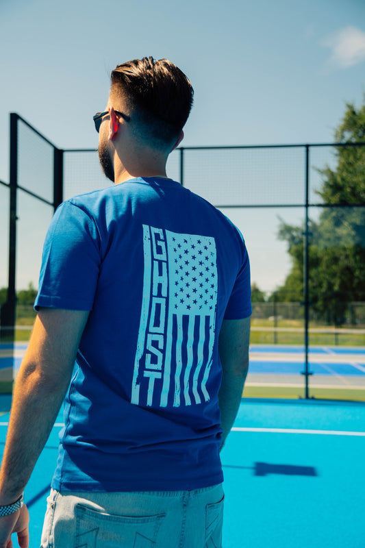 Stars-Stripes-Strokes Ghost Edition Royal Blue Tee