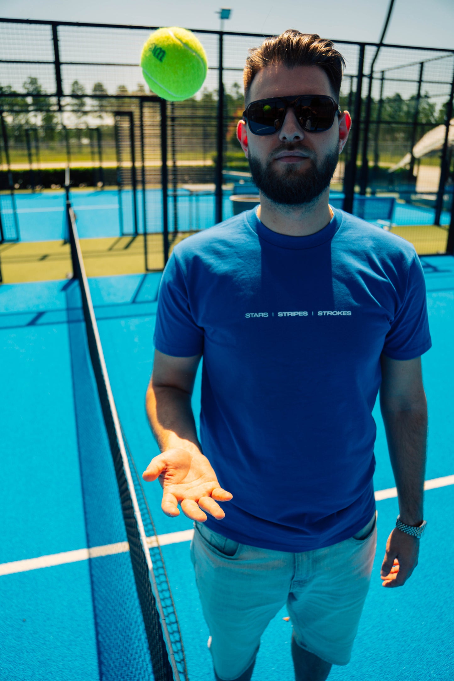 Stars-Stripes-Strokes Ghost Edition Royal Blue Tee