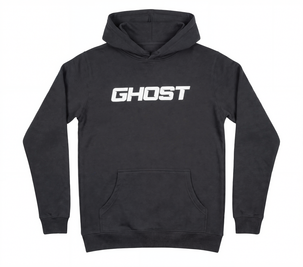 Ghost Premium Stencil Hoodie – Black