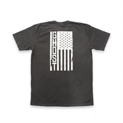 Stars-Stripes-Strokes Ghost Edition Charcoal Gray Tee