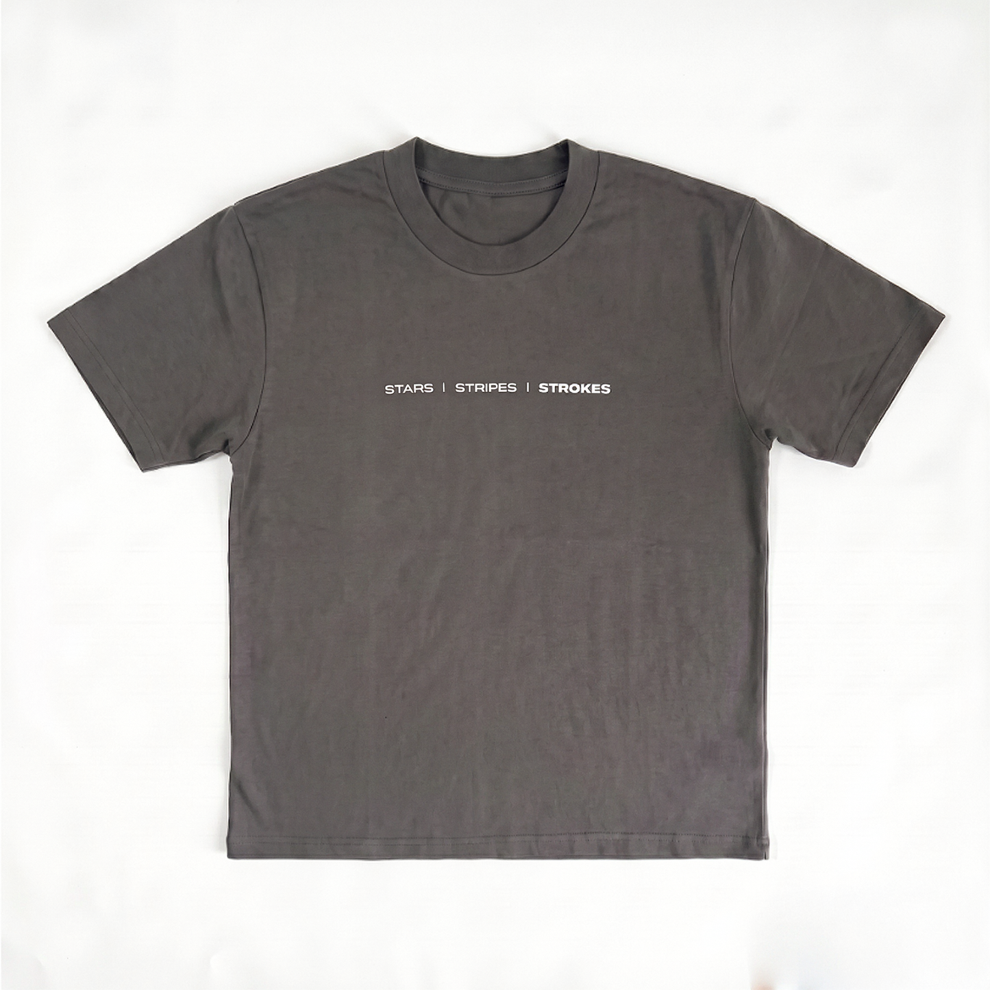 Stars-Stripes-Strokes Ghost Edition Charcoal Gray Tee