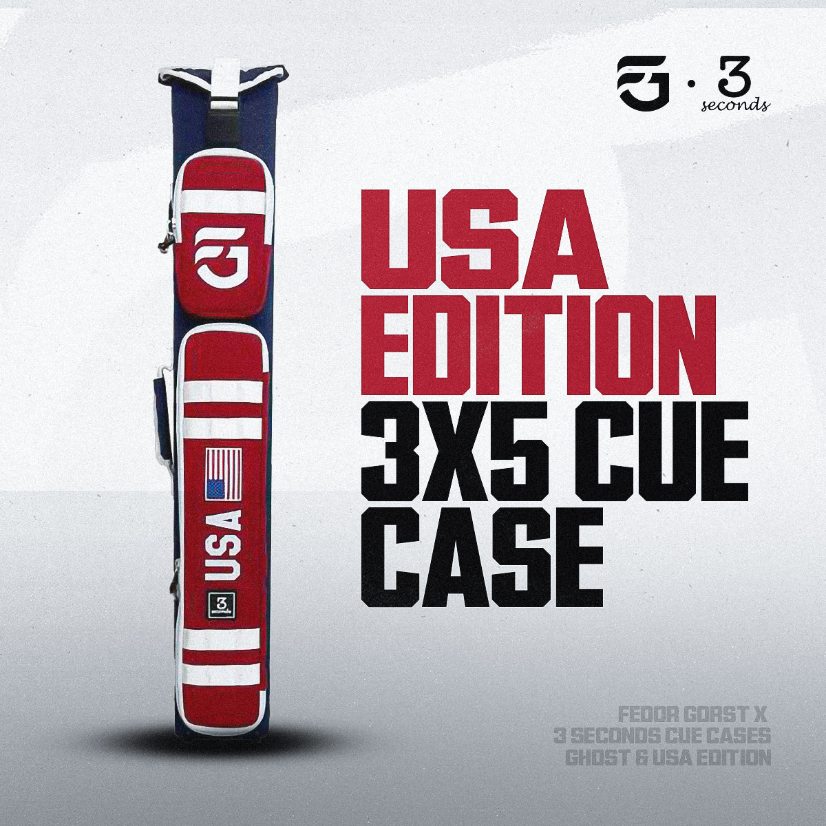 RED USA Edition - 3x5 Cue Case