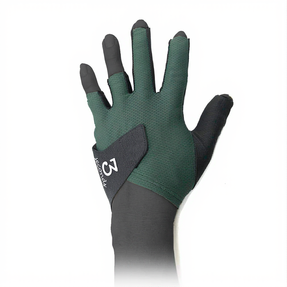 3seconds Green Five Finger Glove