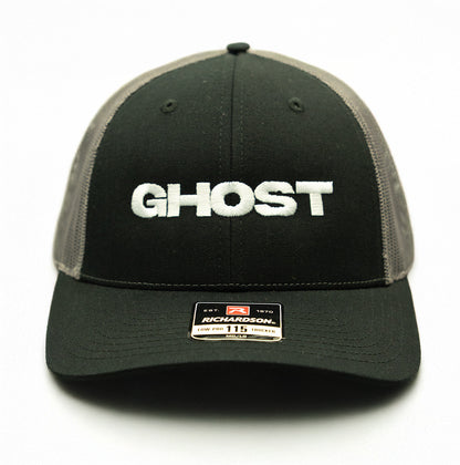 Black & Grey Ghost Trucker Hat