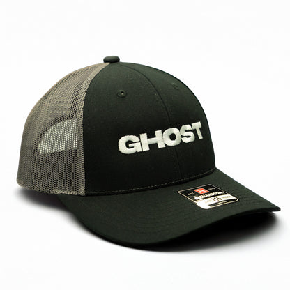 Black & Grey Ghost Trucker Hat