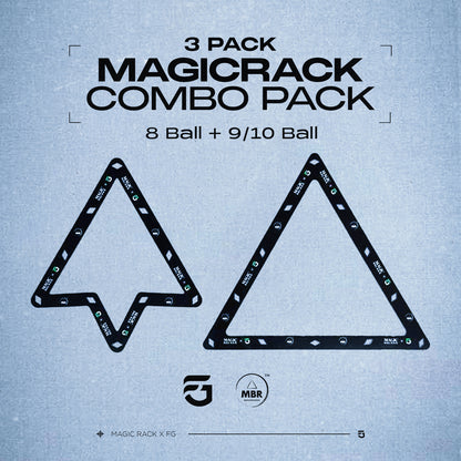 3 Pack MagicRack 8-Ball + 9/10-Ball Combo Pack
