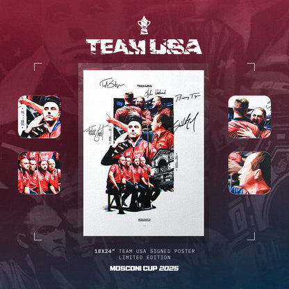 2025 Mosconi Cup Team USA Signed Poster 18x24