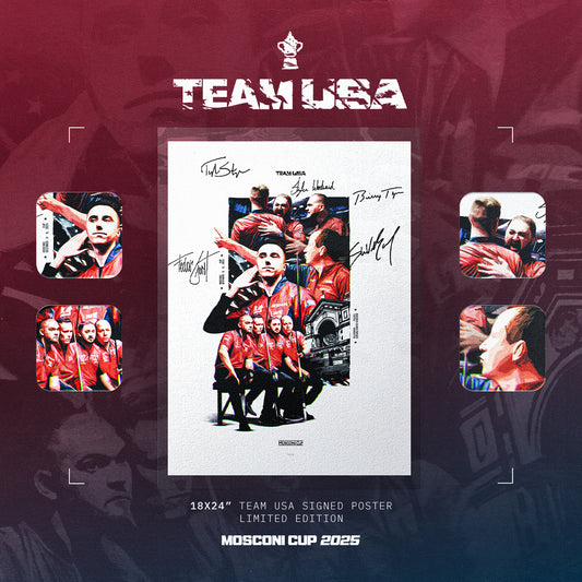 2025 Mosconi Cup Team USA Signed Poster 18x24