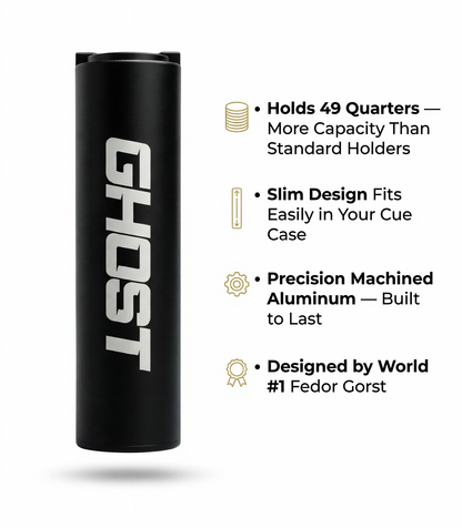 Ghost Billiards Aluminum Quarter Holder – Holds 49 Quarters