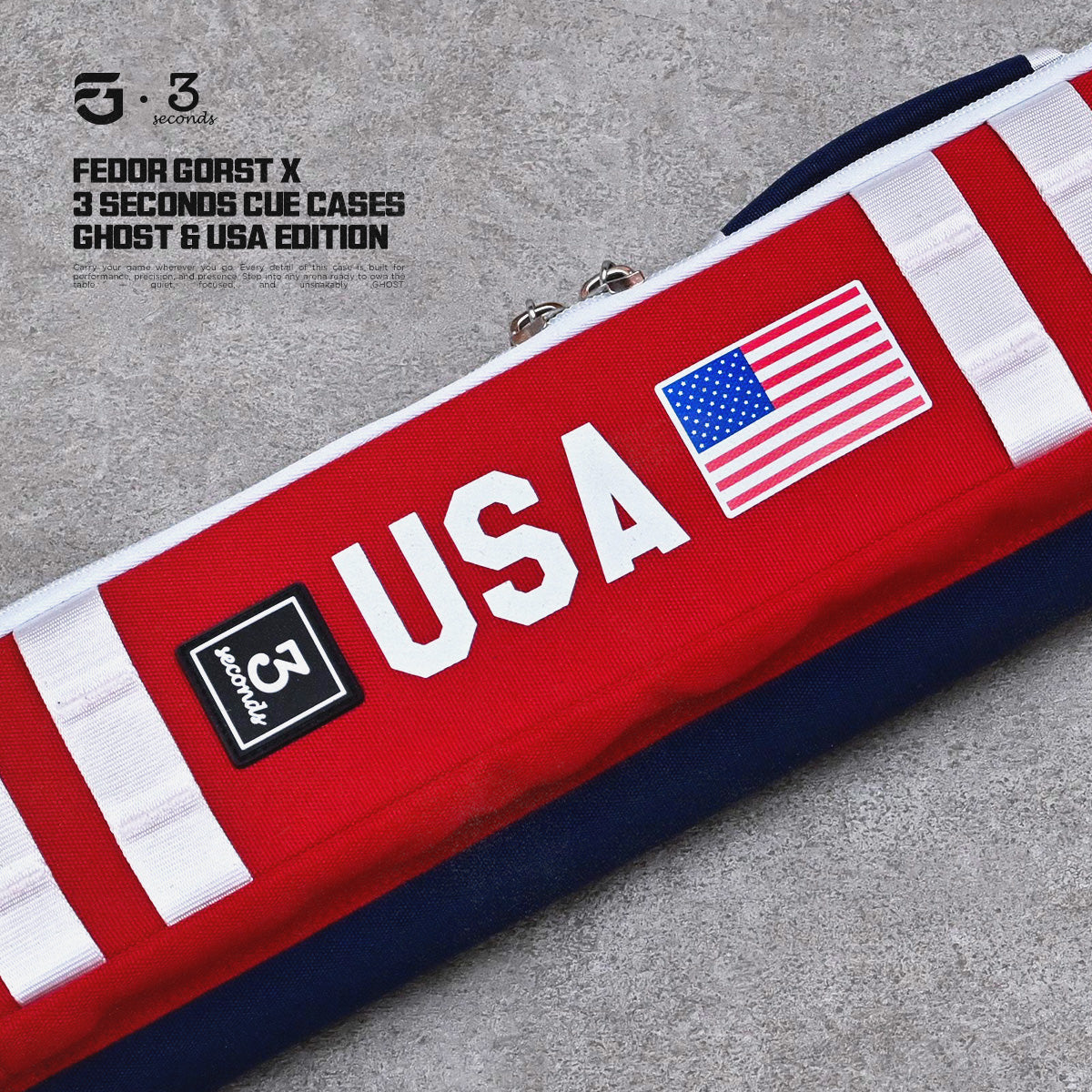 RED USA Edition - 3x5 Cue Case