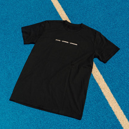 Stars-Stripes-Strokes USA Map Coal Gray Tee
