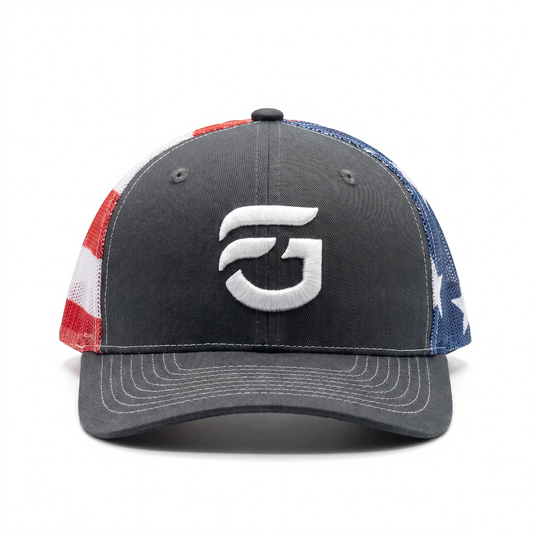 Red-White-Blue & Gray FG Trucker Hat