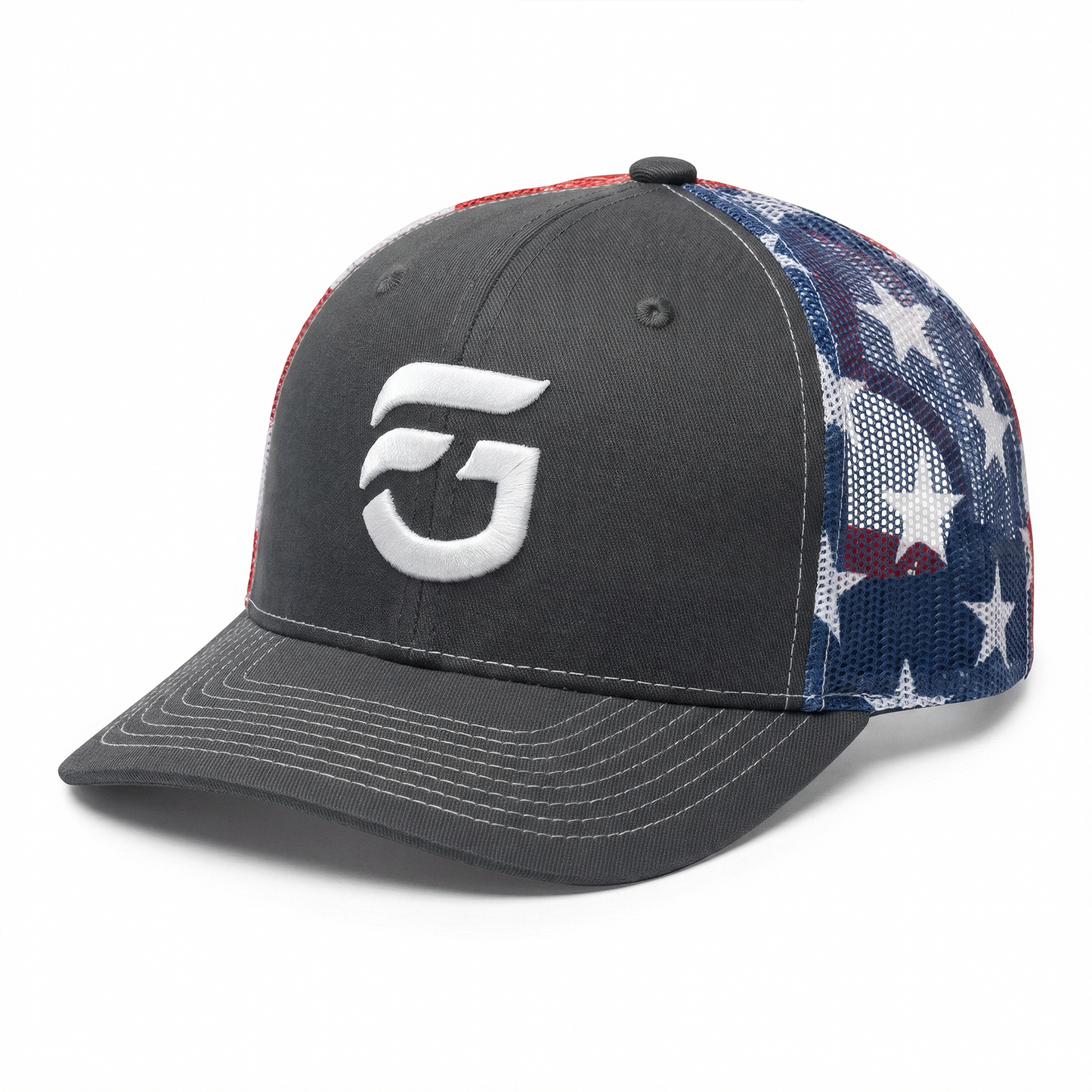 Red-White-Blue & Gray FG Trucker Hat