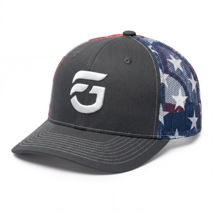 Red-White-Blue & Gray FG Trucker Hat