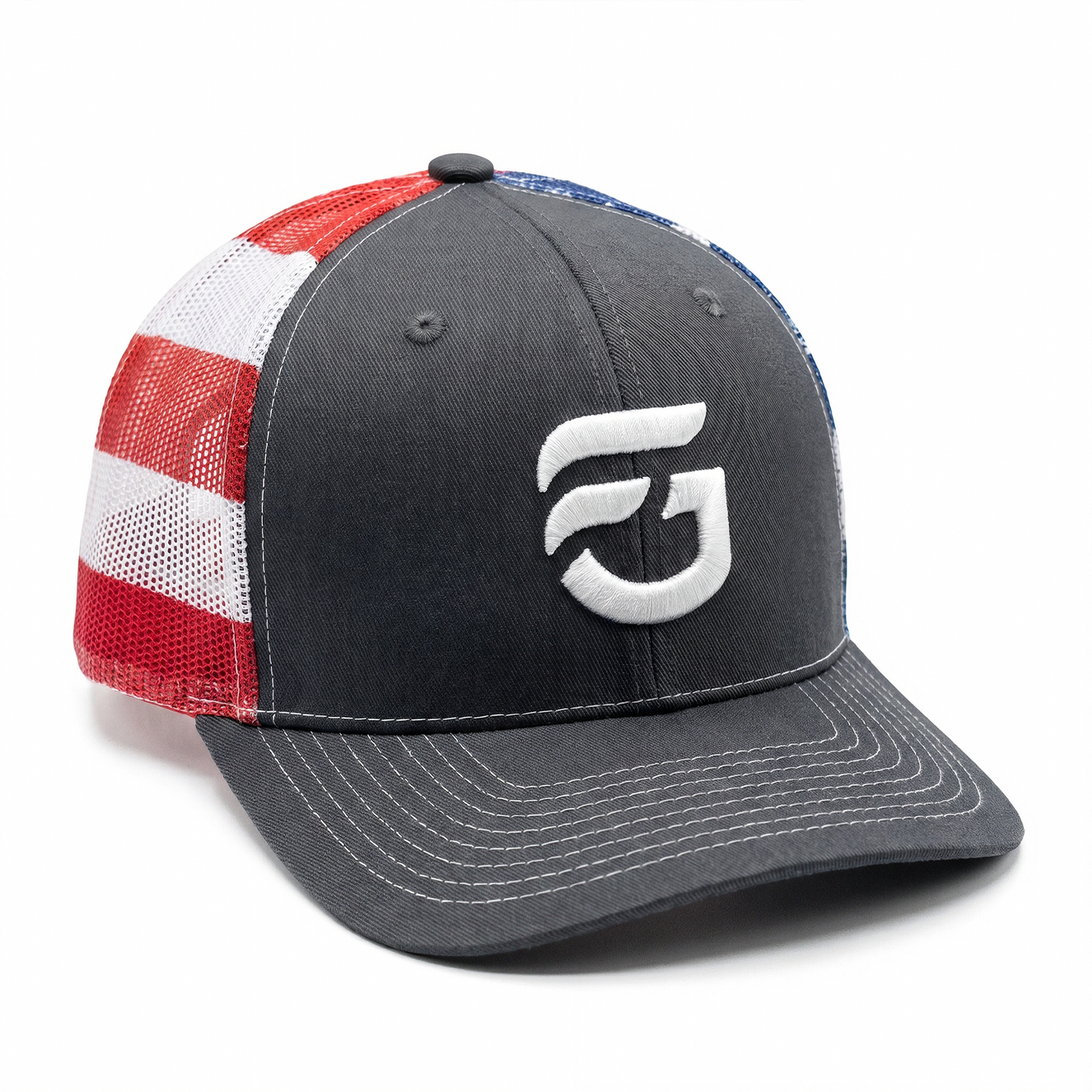 Red-White-Blue & Gray FG Trucker Hat