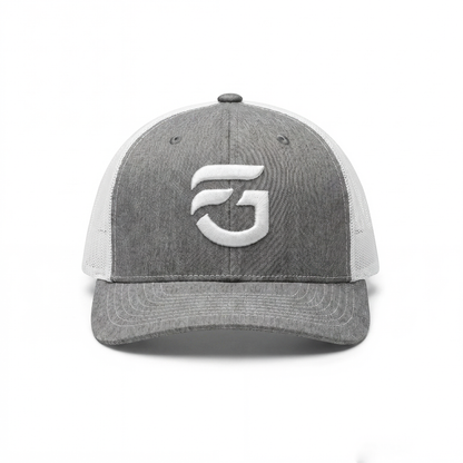 Gray & White FG Trucker Hat