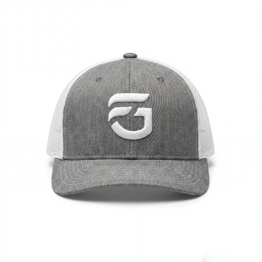 Gray & White FG Trucker Hat