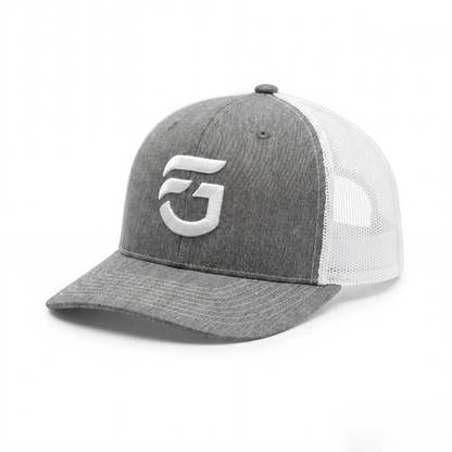 Gray & White FG Trucker Hat