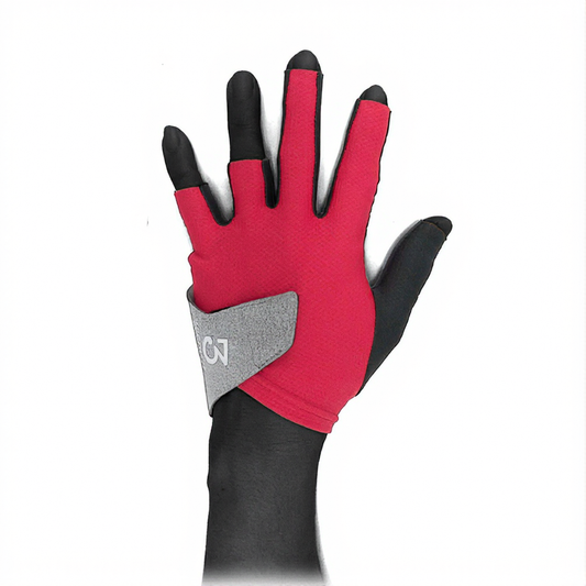 3seconds Red Five Finger Glove